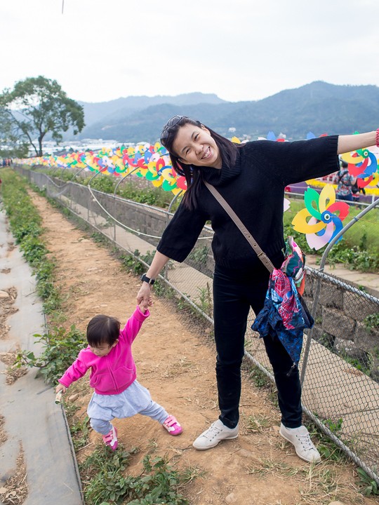 Mama trying to be a wind mill!