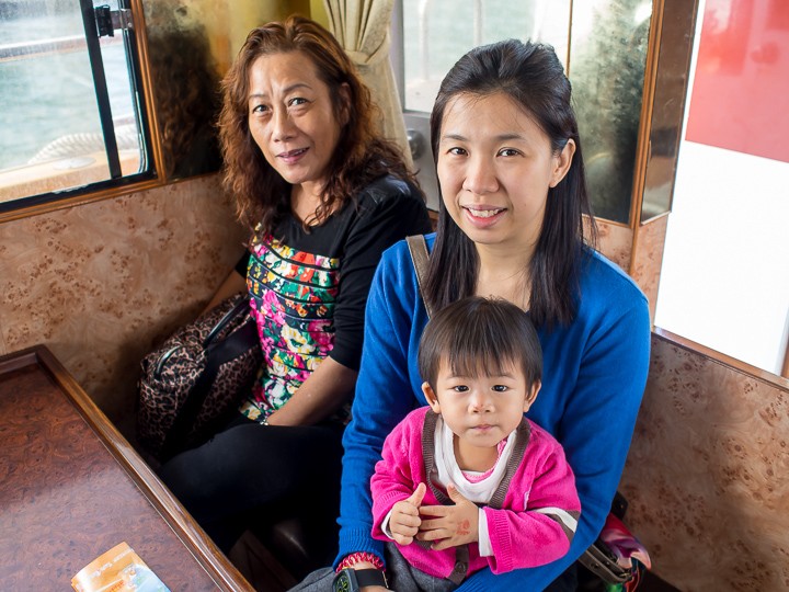 Photo in the boat with mama and nai nai